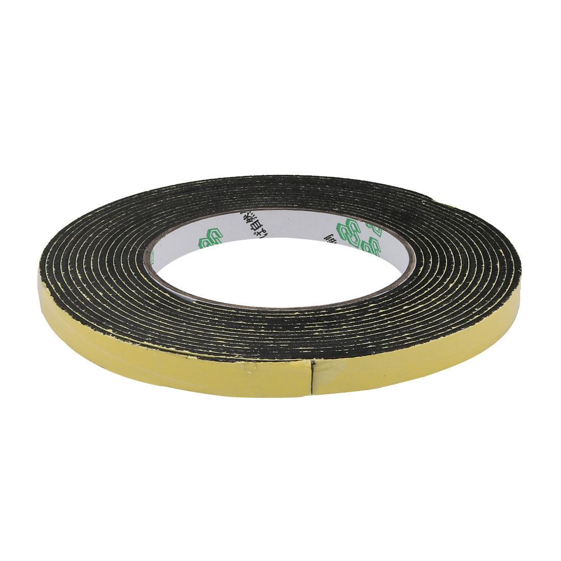 Harfington 16.5Ft Length 10mm x 5mm Single Side Sealed Shockproof EVA Sponge Tape Yellow