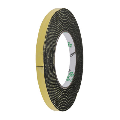 Harfington 16.5Ft Length 10mm x 5mm Single Side Sealed Shockproof EVA Sponge Tape Yellow