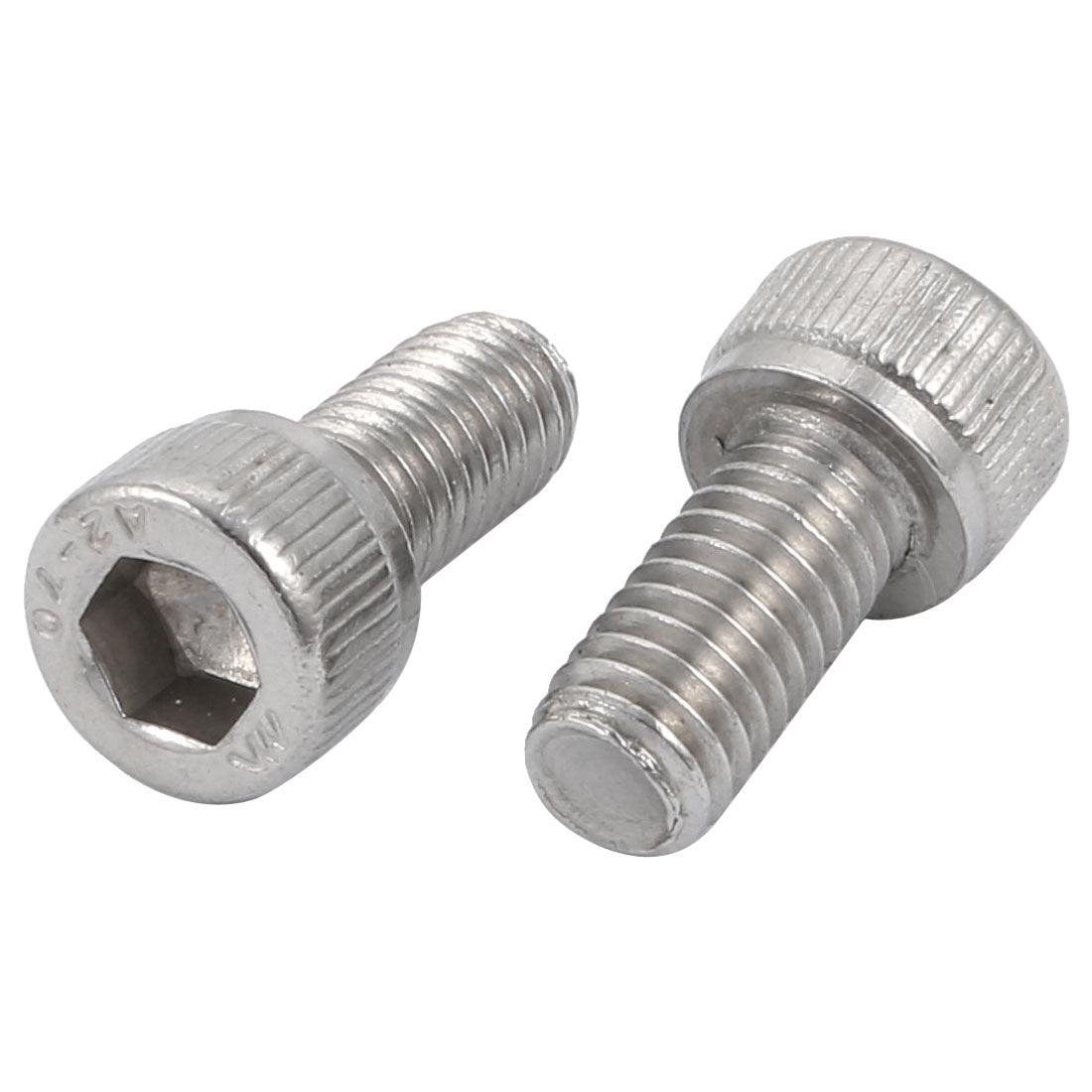 Harfington M6x10mm 0.75mm Pitch 304 Stainless Steel Hex Socket Head Cap Screws Bolts 10pcs