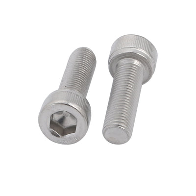 Harfington M6x20mm 0.75mm Pitch 304 Stainless Steel Hex Socket Head Cap Screws Bolts 10pcs