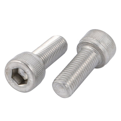 Harfington M8x20mm 1mm Pitch 304 Stainless Steel Hex Socket Head Cap Screws Bolts 5pcs