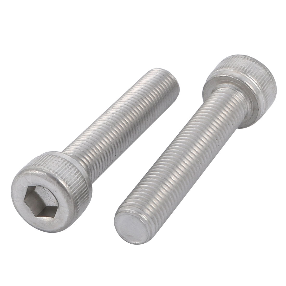 Harfington M8x40mm 1mm Pitch 304 Stainless Steel Hex Socket Head Cap Screws Bolts 2pcs