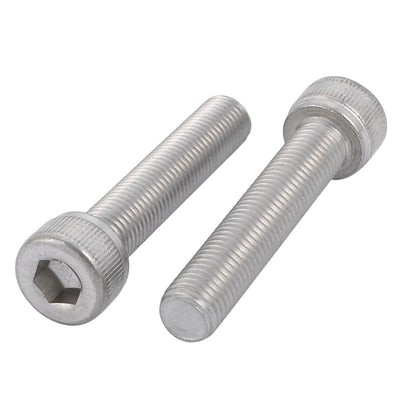 Harfington M8x40mm 1mm Pitch 304 Stainless Steel Hex Socket Head Cap Screws Bolts 2pcs