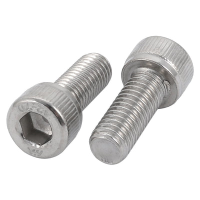 Harfington M8x20mm 304 Stainless Steel Left Hand Thread Hex Socket Head Cap Screw Bolt 2pcs