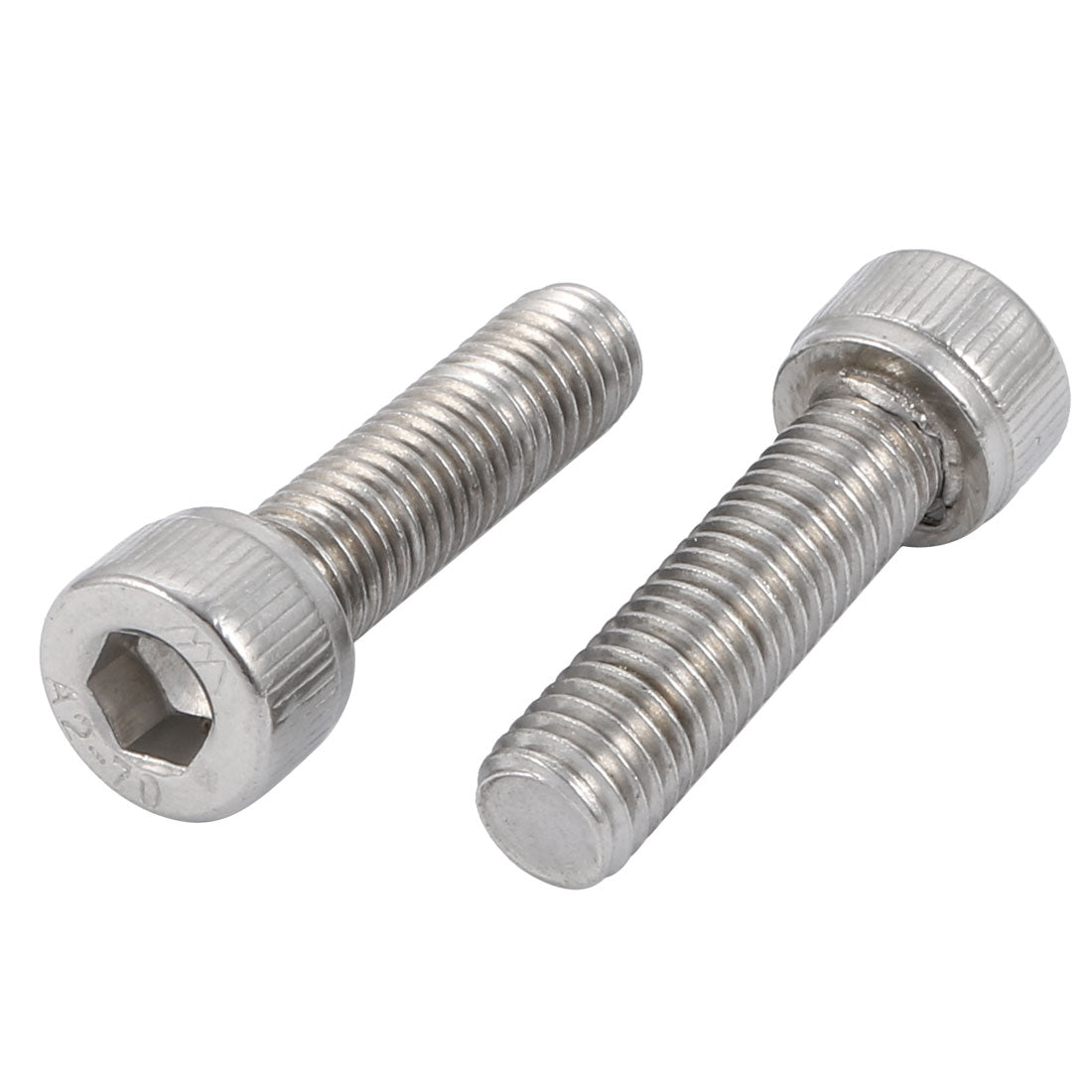 Harfington M8x30mm 304 Stainless Steel Left Hand Thread Hex Socket Head Cap Screw Bolt 2pcs
