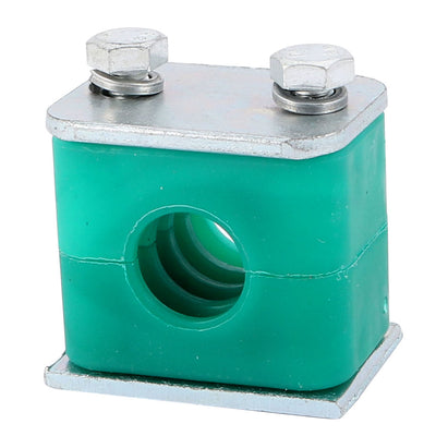 Harfington 16mm Dia Polypropylene Heavy Series Pipe Hose Tube Clamp w Aluminum Cushion 2pcs