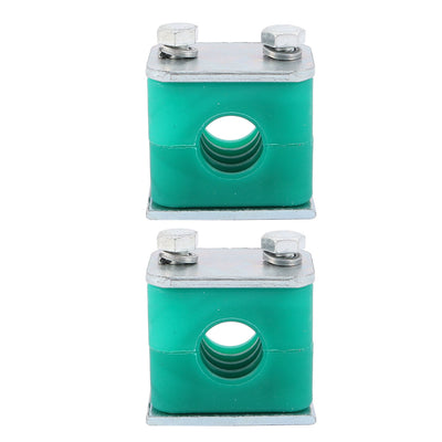 Harfington 16mm Dia Polypropylene Heavy Series Pipe Hose Tube Clamp w Aluminum Cushion 2pcs