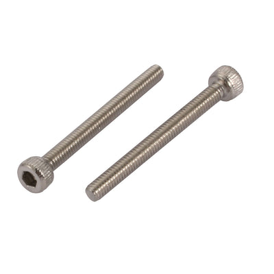 Harfington 20pcs M2.5x25mm 304 Stainless Steel Knurled Hex Socket Head Bolts w Nut Washer