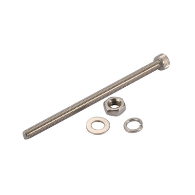 Harfington 20pcs M4x70mm 304 Stainless Steel Knurled Hex Socket Head Bolts Nuts w Washers