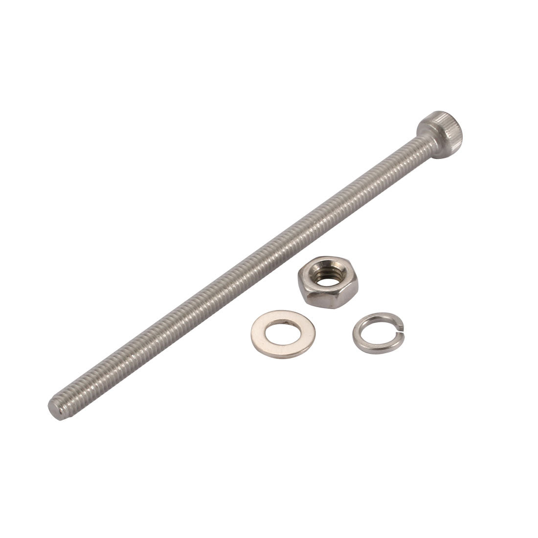 Harfington 20pcs M4x75mm 304 Stainless Steel Knurled Hex Socket Head Bolts Nuts w Washers