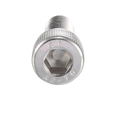 Harfington 20Pcs M8x20mm 304 Stainless Steel Knurled Hex Socket Head Bolt Nut Set W Washer