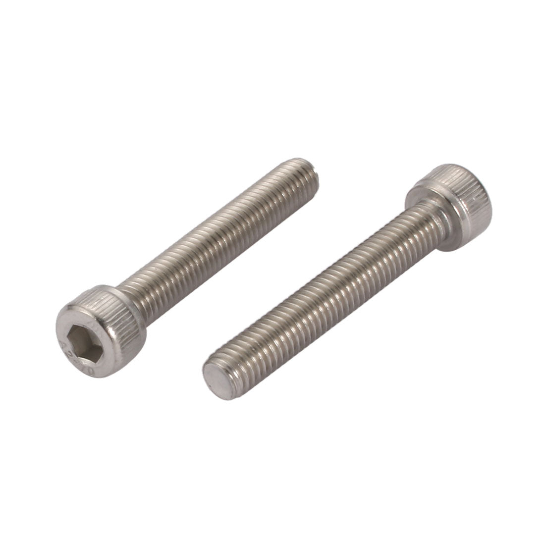 Harfington 10Pcs M8x50mm 304 Stainless Steel Knurled Hex Socket Head Bolt Nut Set w Washer