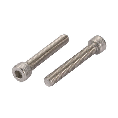 Harfington 10Pcs M8x50mm 304 Stainless Steel Knurled Hex Socket Head Bolt Nut Set w Washer
