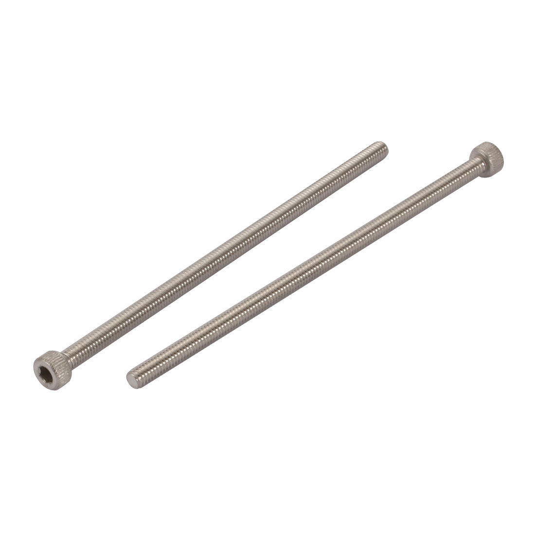 Harfington 10Pcs M4x90mm 304 Stainless Steel Knurled Hex Socket Head Bolts Nuts Set w Washers