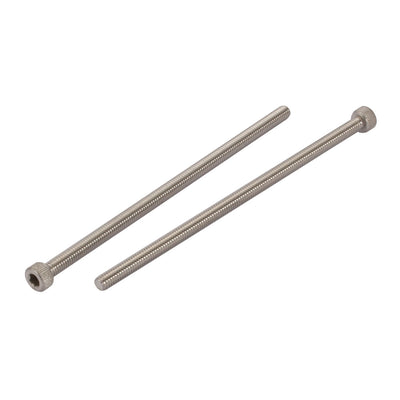 Harfington 10Pcs M4x90mm 304 Stainless Steel Knurled Hex Socket Head Bolts Nuts Set w Washers