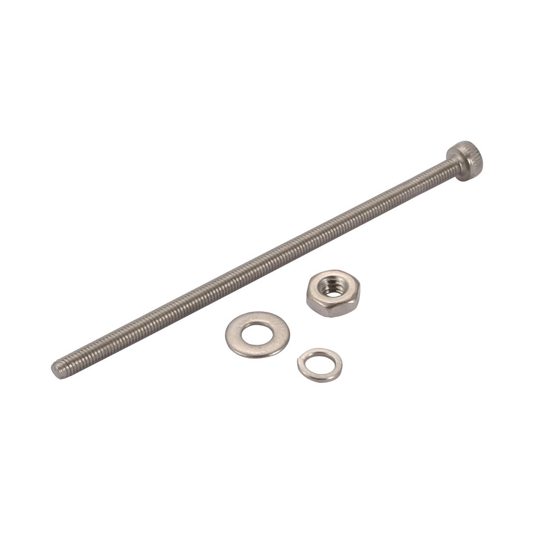 Harfington 20Pcs M3x70mm 304 Stainless Steel Knurled Hex Socket Head Bolts Nuts Set w Washers