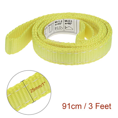 Harfington 3 feet Lifting Straps 2200 lbs Lift Sling Tow Rope Eye to Eye Webbing Sling Forklift Truck for Tree Work Moving Furniture