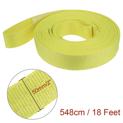 Harfington 18 feet Lifting Straps 4400 lbs Lift strap Tow Rope Eye to Eye Webbing strap