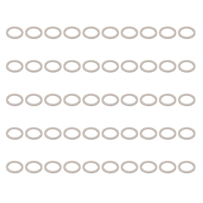 Harfington 50Pcs 14mmx18mmx1.5mm Aluminum Motorcycle Hardware Drain Plug Washer