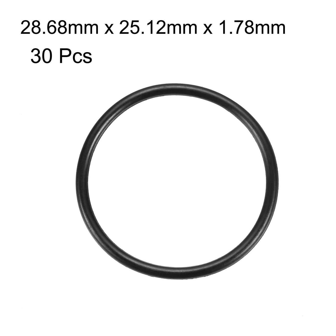 Harfington Nitrile Rubber O-Rings Metric Buna-N Sealing Gasket, Black 30Pcs