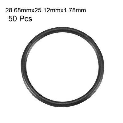 Harfington Nitrile Rubber O-Rings, Metric Buna-N Sealing Gasket Black 50Pcs