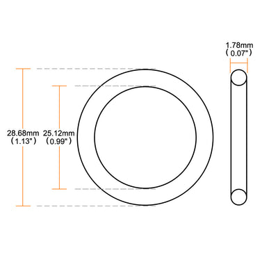 Harfington Nitrile Rubber O-Rings, Metric Buna-N Sealing Gasket Black 50Pcs