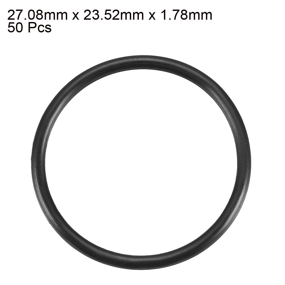 Harfington Nitrile Rubber O-Rings, Metric Buna-N Sealing Gasket Black 50Pcs