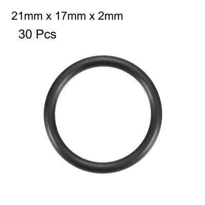 Harfington Nitrile Rubber O-Rings Metric Buna-N Sealing Gasket, Black 30Pcs