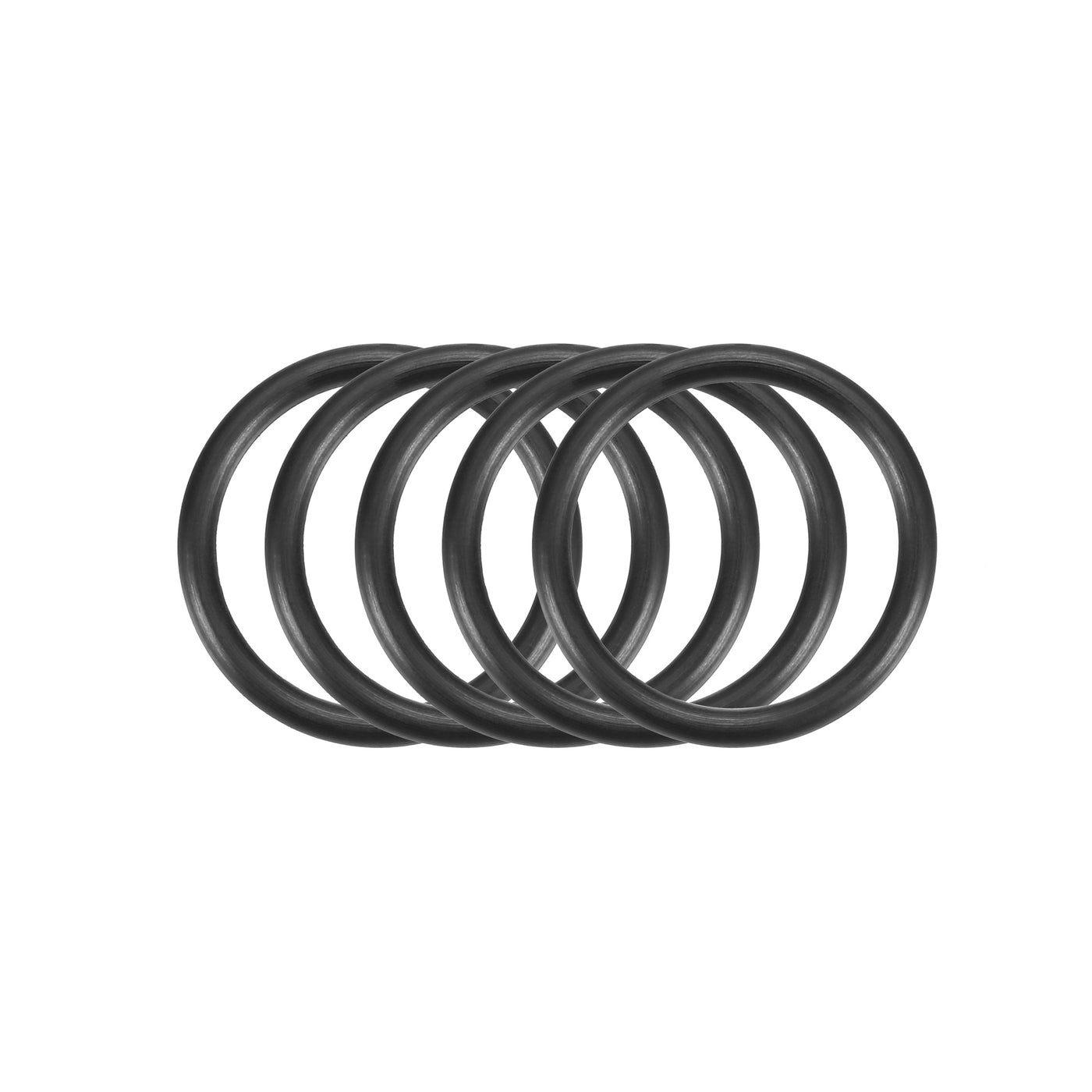 Harfington Nitrile Rubber O-Rings Metric Buna-N Sealing Gasket, Black 30Pcs