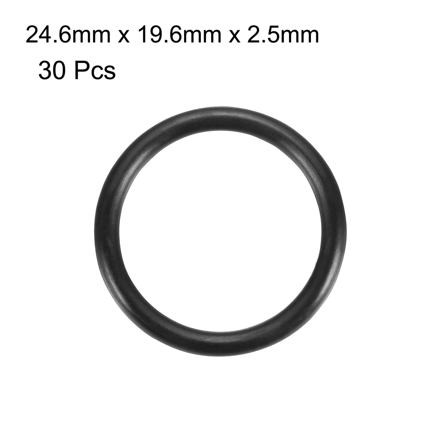 Harfington Nitrile Rubber O-Rings Metric Buna-N Sealing Gasket, Black 30Pcs