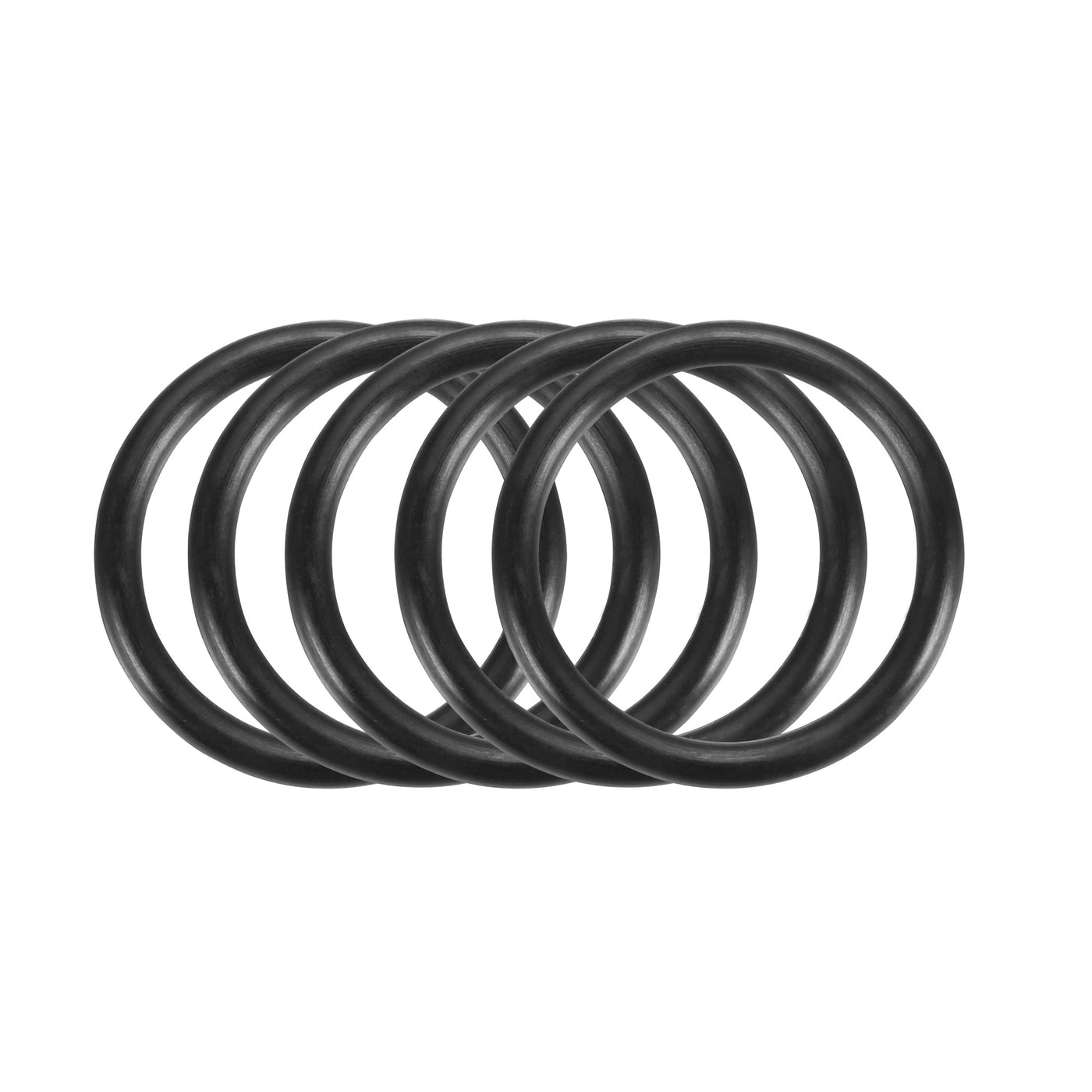 Harfington Nitrile Rubber O-Rings Metric Buna-N Sealing Gasket, Black 30Pcs