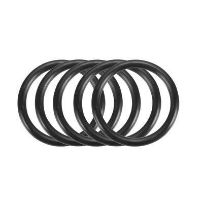 Harfington Nitrile Rubber O-Rings Metric Buna-N Sealing Gasket, Black 30Pcs