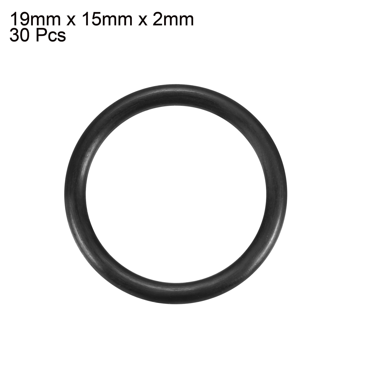 Harfington Nitrile Rubber O-Rings Metric Buna-N Sealing Gasket, Black 30Pcs