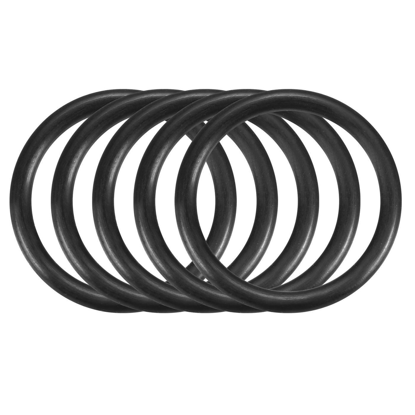 Harfington Nitrile Rubber O-Rings Metric Buna-N Sealing Gasket, Black 30Pcs