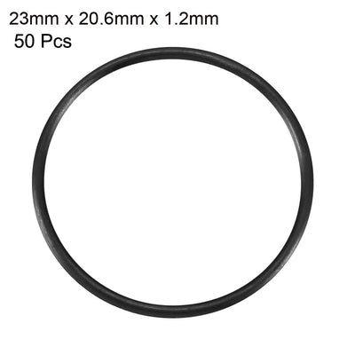 Harfington Nitrile Rubber O-Rings, Metric Buna-N Sealing Gasket Black 50Pcs