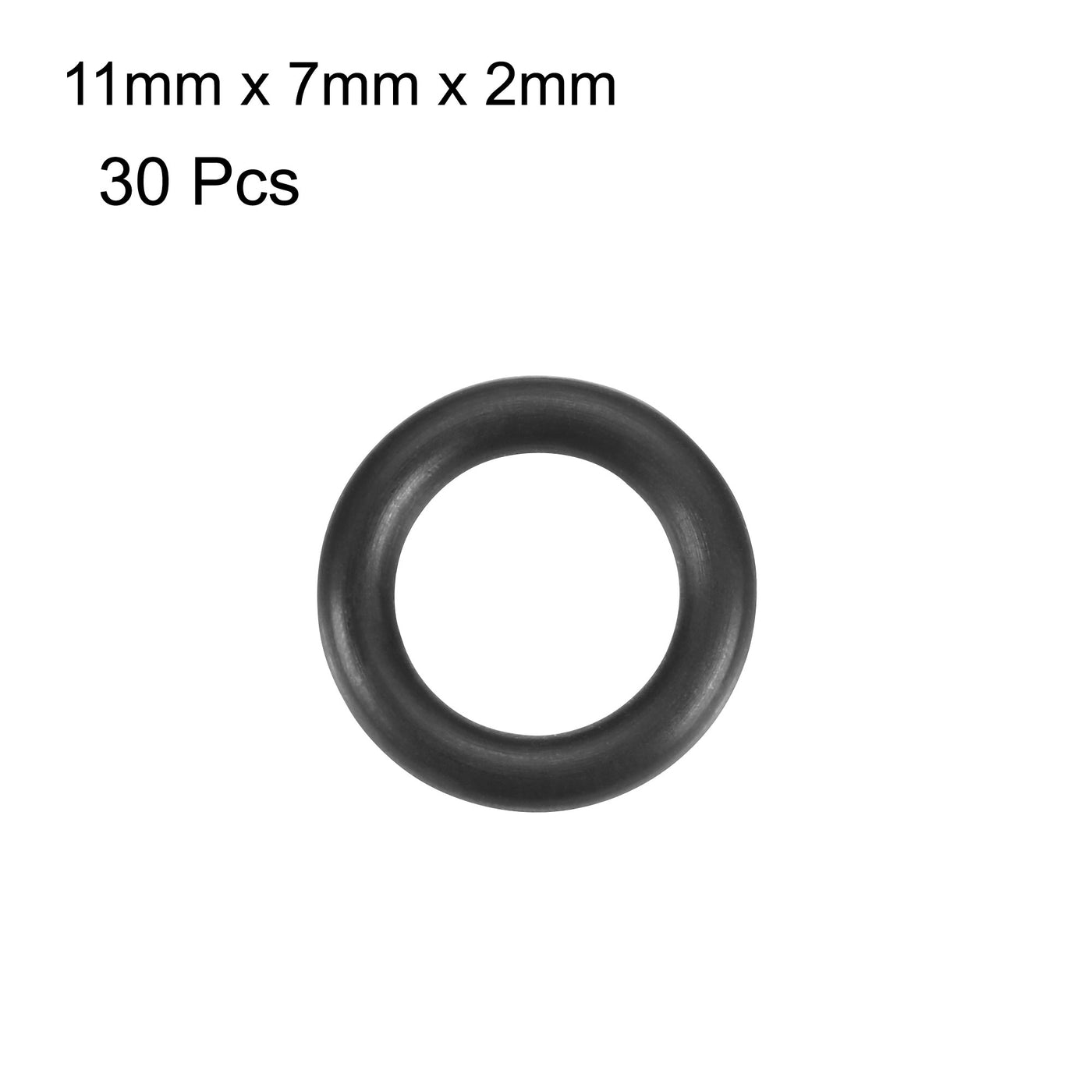 Harfington Nitrile Rubber O-Rings Metric Buna-N Sealing Gasket, Black 30Pcs