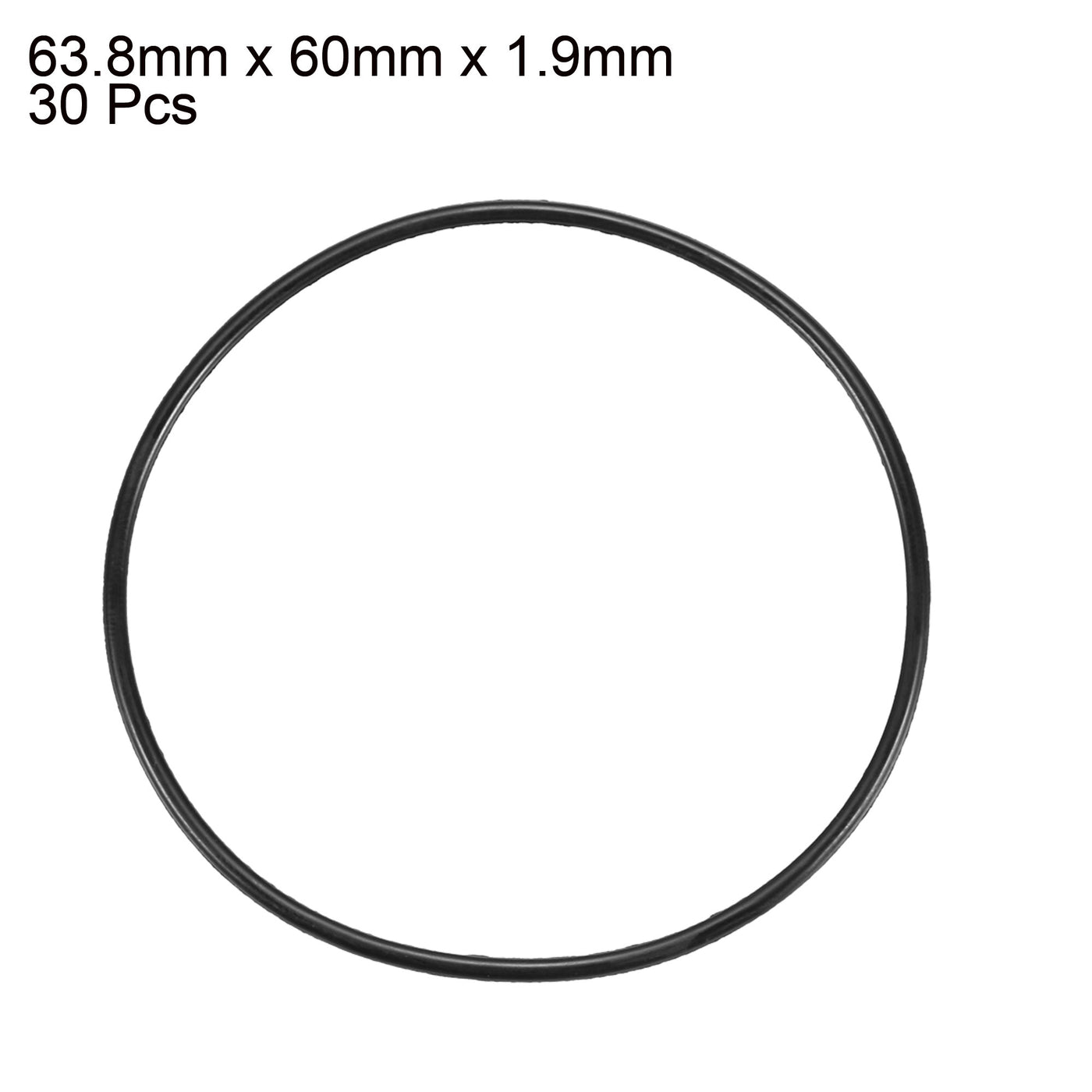 Harfington Nitrile Rubber O-Rings Metric Buna-N Sealing Gasket, Black 30Pcs