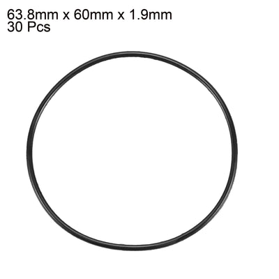 Harfington Nitrile Rubber O-Rings Metric Buna-N Sealing Gasket, Black 30Pcs