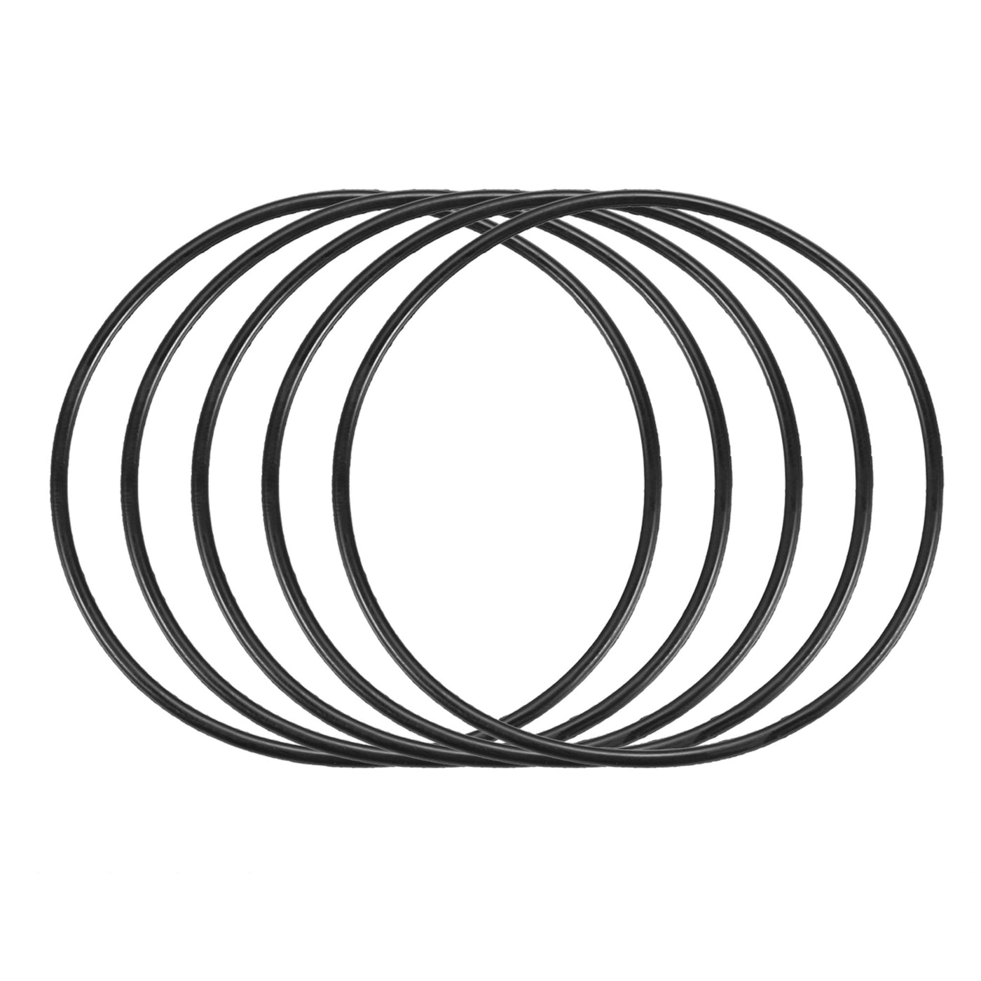 Harfington Nitrile Rubber O-Rings Metric Buna-N Sealing Gasket, Black 30Pcs