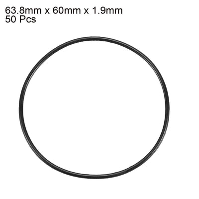 Harfington Nitrile Rubber O-Rings, Metric Buna-N Sealing Gasket Black 50Pcs