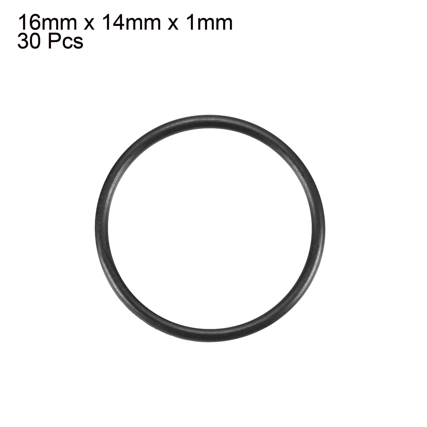 Harfington Nitrile Rubber O-Rings Metric Buna-N Sealing Gasket, Black 30Pcs