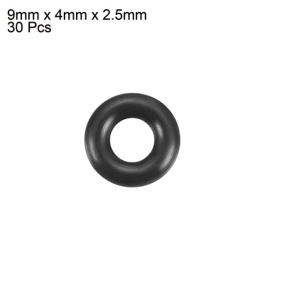 Harfington Nitrile Rubber O-Rings Metric Buna-N Sealing Gasket, Black 30Pcs