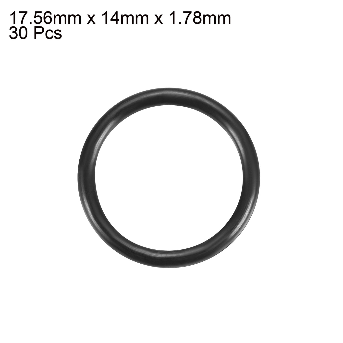 Harfington Nitrile Rubber O-Rings Metric Buna-N Sealing Gasket, Black 30Pcs