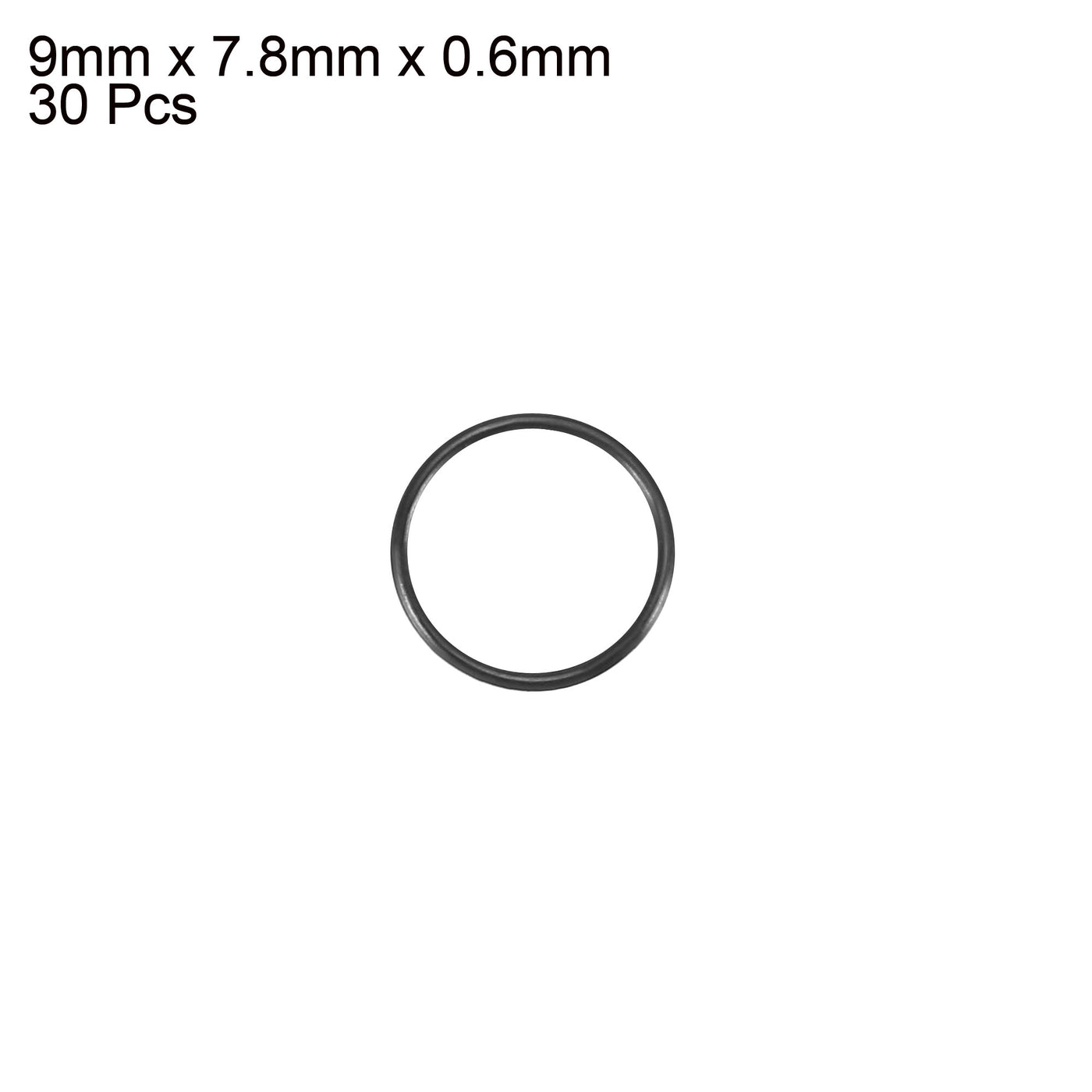 Harfington Nitrile Rubber O-Rings Metric Buna-N Sealing Gasket, Black 30Pcs