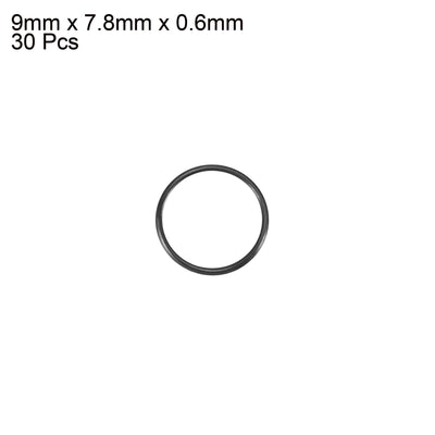 Harfington Nitrile Rubber O-Rings Metric Buna-N Sealing Gasket, Black 30Pcs