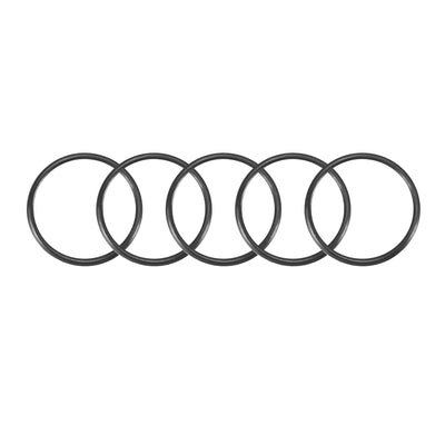 Harfington Nitrile Rubber O-Rings Metric Buna-N Sealing Gasket, Black 30Pcs