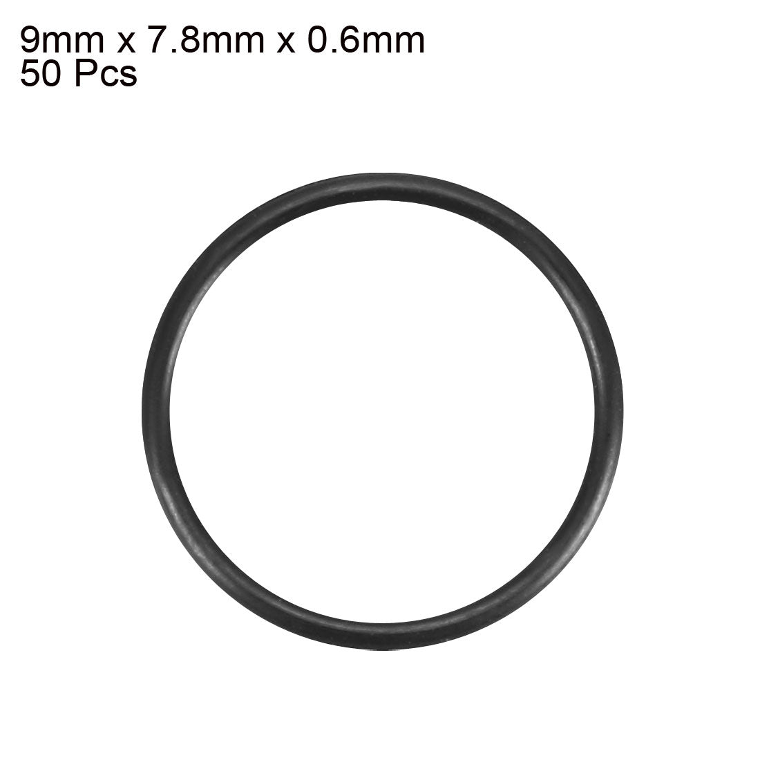 Harfington Nitrile Rubber O-Rings, Metric Buna-N Sealing Gasket Black 50Pcs