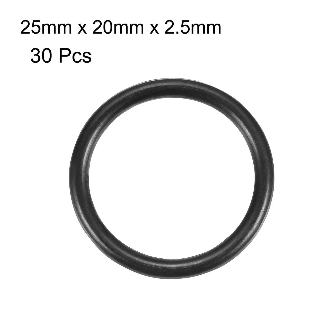 Harfington Nitrile Rubber O-Rings Metric Buna-N Sealing Gasket, Black 30Pcs