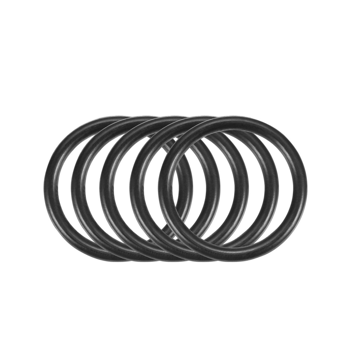 Harfington Nitrile Rubber O-Rings Metric Buna-N Sealing Gasket, Black 30Pcs