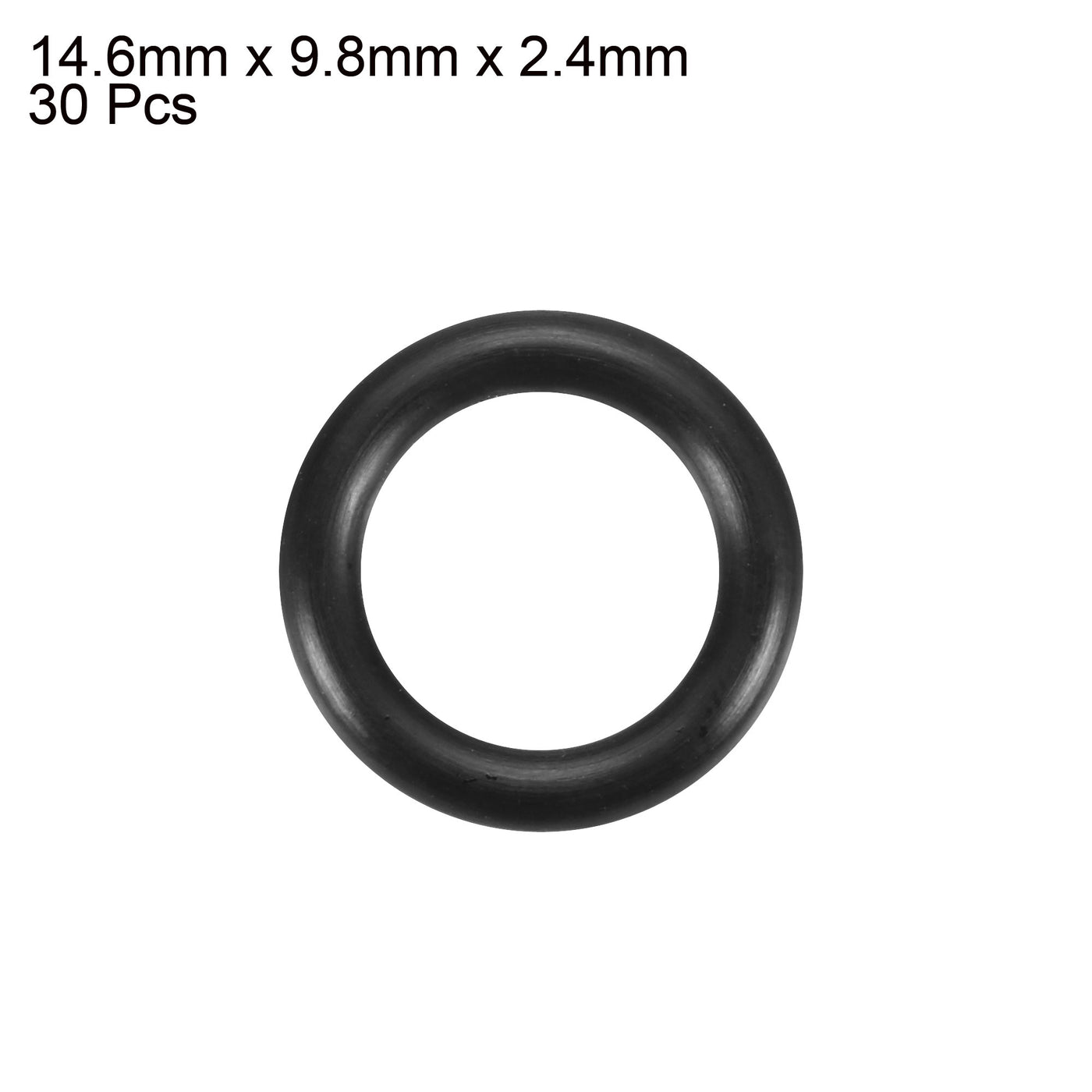 Harfington Nitrile Rubber O-Rings Metric Buna-N Sealing Gasket, Black 30Pcs
